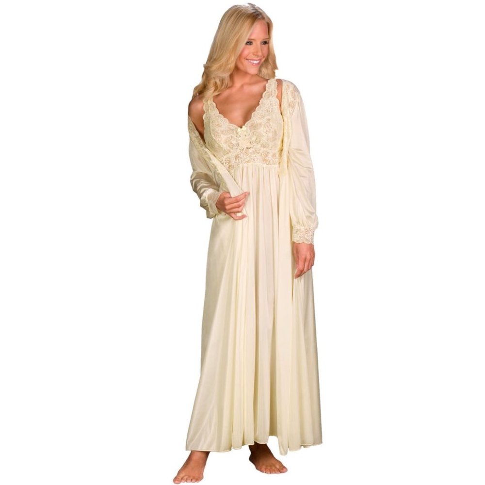 Shadowline Babydoll In Nylon E Pizzo, Camicia Da Notte Lunga Vintage, Con Coppe In Pizzo E Dettagli A Perla, Lunghezza 76,2 Cm, Progettato Negli USA